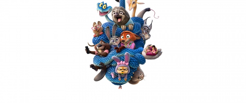 Zootopia 2, Movie poster, 2025 Movies, White background, Animation movies, 5K, 8K