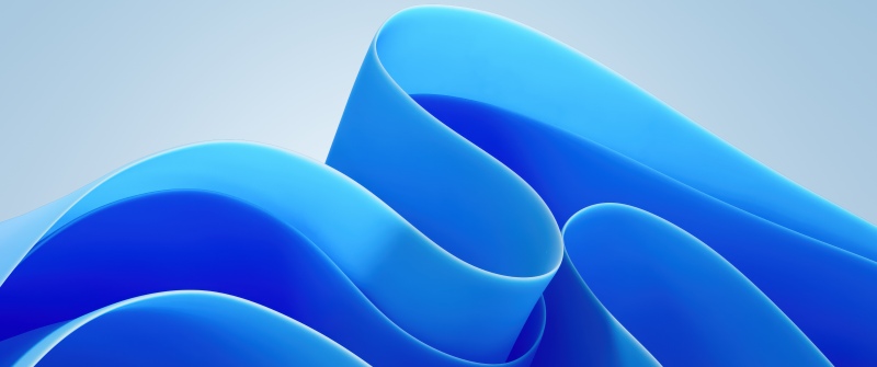 Modern, Blue waves, Windows 11, 5K