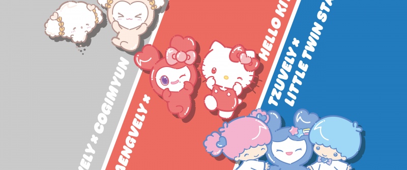 TWICE x Sanrio, 5K, Cogimyun, Hello Kitty, Little Twin Stars, Cute cartoon