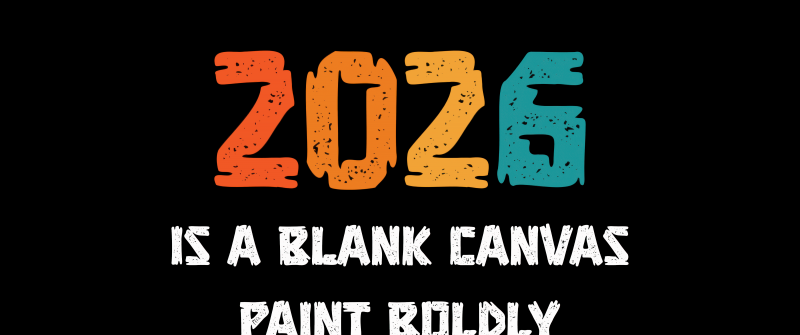 2026 New Year, Black background, Happy New Year 2026, 5K