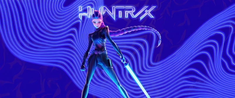Rumi (Huntrix), Blue aesthetic, KPop Demon Hunters, 5K