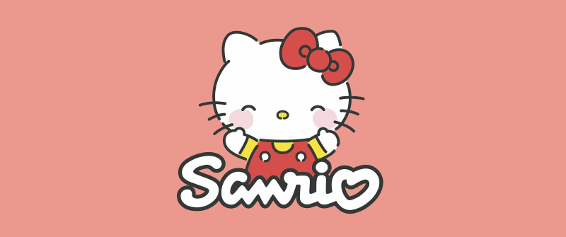 Hello Kitty, Sanrio, 5K, Cute cartoon, Sea Pink, Pastel pink
