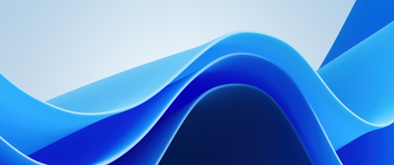 Blue waves, Windows 11, 5K, Blue aesthetic
