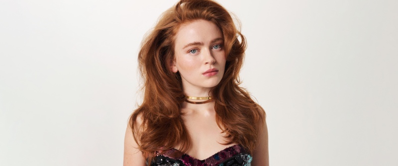 Sadie Sink, White background, Portrait, 5K