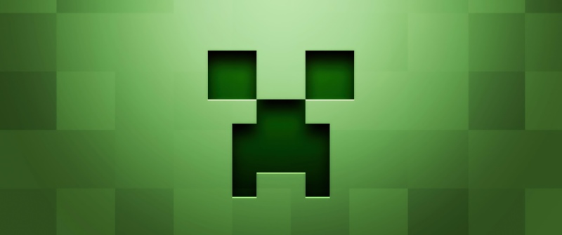 Creeper (Minecraft), 5K, Pixel art, Green background, Minecraft, Creeper