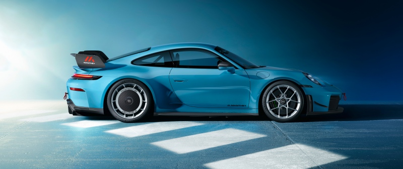 Porsche 911 GT3 with Manthey Kit, 2025, 5K, 8K, Porsche 911 GT3, Blue aesthetic