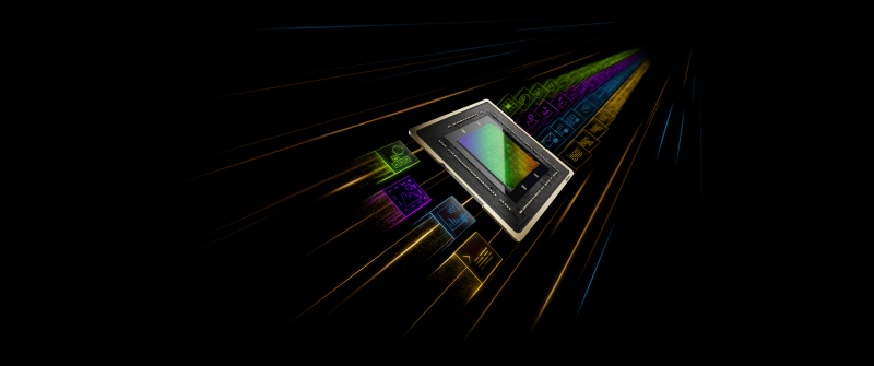 Nvidia, Processor, GPU, Chip, Dark background, 5K
