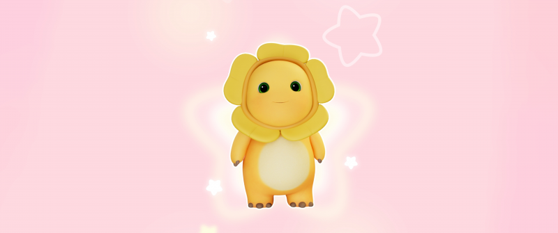Nailoong, Plush toys, Cute cartoon, 5K, Pink background, Baby pink