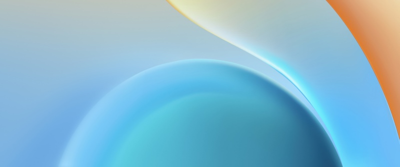Gradient Abstract, Curves, Orange, Modern design, 5K