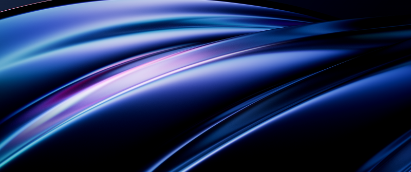 Blue abstract, Curves, Fluid, Glow, Modern design, Dark background, Glossy