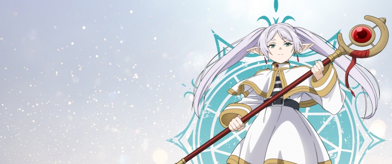 Frieren, Character poster, Anime girl, Frieren: Beyond Journey's End