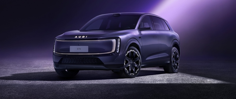 AUDI E7X, Electric SUV, 2026, Purple car, Futuristic, Purple aesthetic