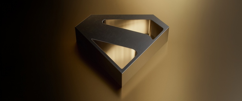 Superman, Golden, Minimalist, Black and gold, 5K, 8K, Logo