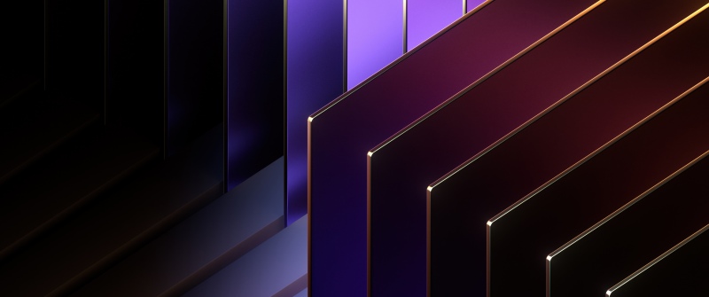Geometric, Purple abstract, 5K, Layers, Metallic