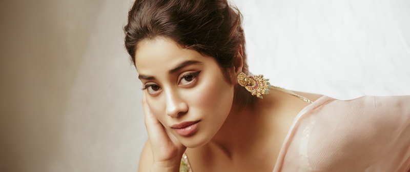 Janhvi Kapoor Saree, 5K wallpaper