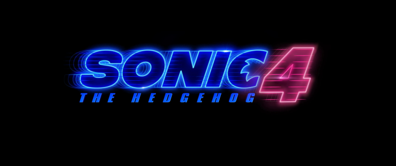 Sonic the Hedgehog 4, Logo, 2027 Movies, 5K, Black background