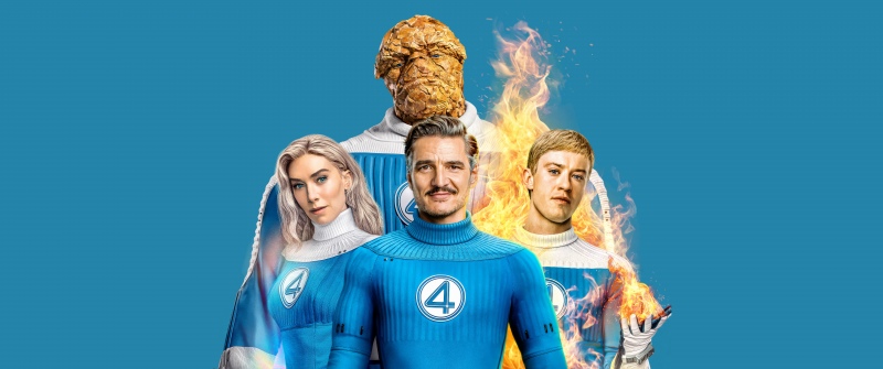 The Fantastic Four: First Steps, 8K, Superheroes, Mister Fantastic, Invisible Woman, Human Torch, 5K