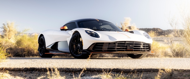 Aston Martin Valhalla, Plug-In Hybrid, Supercars, White cars, Desert, 5K, 8K