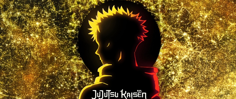 Jujutsu Kaisen Execution, Yuji Itadori, Anime movie, 5K, Golden yellow