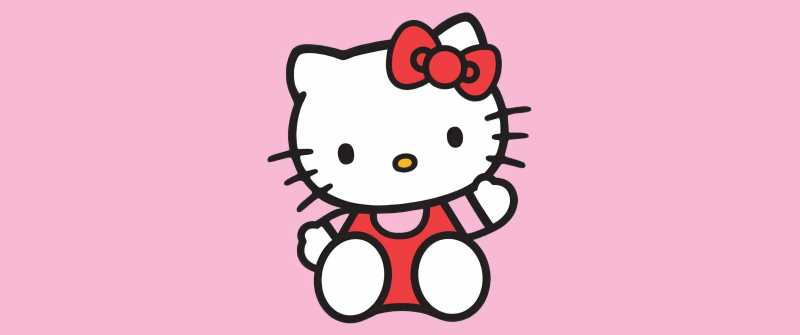 Hello Kitty, Kitty White, Pink background, 5K, Sanrio, Cute cartoon