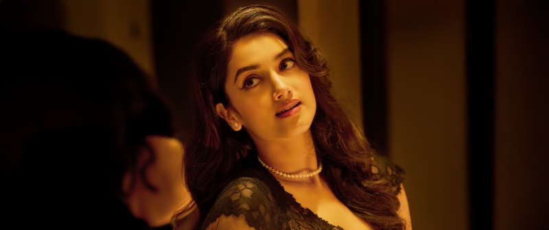Bhagyashri Borse, Black saree, Indian actress, 5K, 8K, Indian fashion
