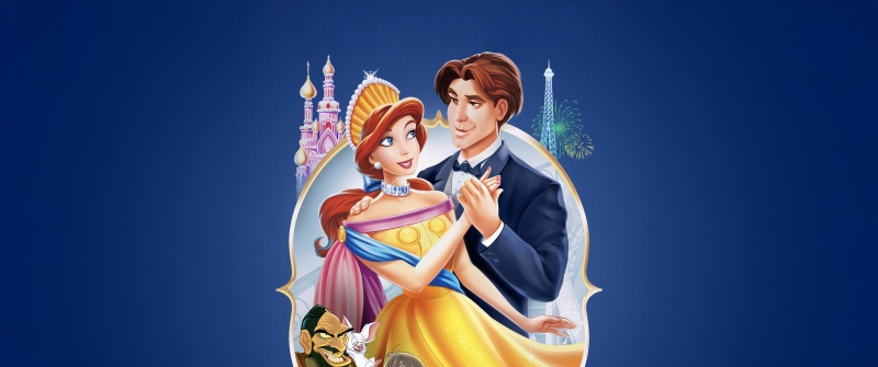 Anastasia (1997), 8K, Movie poster, Animation movies, Blue background, 5K