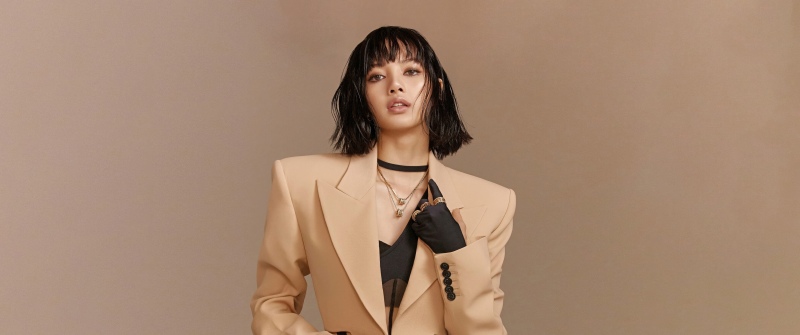 Lisa, Short hair, Fashion, Beige, Vogue Magazine, 5K