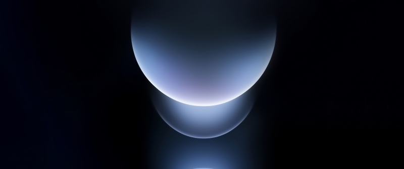 Blue abstract, Spheres, Gradient shapes, Dark background, Honor Win, Stock, 5K
