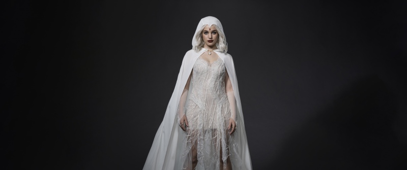 Teagan Croft, White Raven, DC Superheroes, Titans, Dark background, 5K