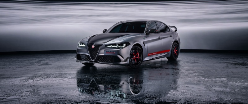 Alfa Romeo Giulia Quadrifoglio Luna Rossa, 2026, 5K, Dark background, Alfa Romeo Giulia Quadrifoglio