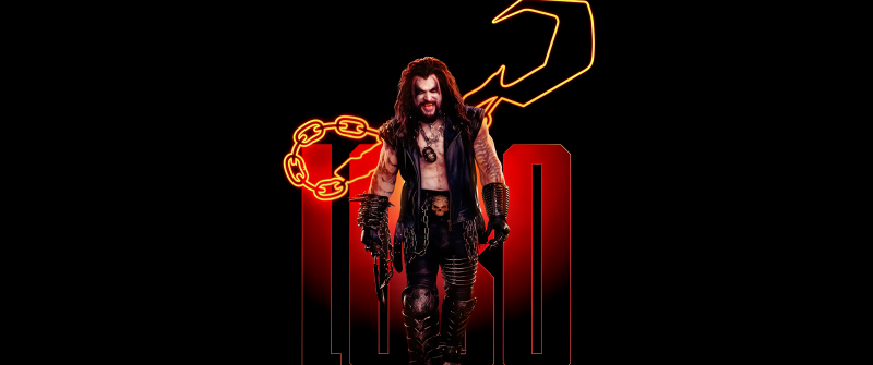 Jason Momoa, Lobo (DC), Supergirl (2026), 5K, Black background, DC Comics, 2026 Movies