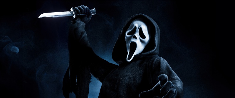 Ghostface, Scary, Dark background, Scream, Horror Movies, Gothic, 5K