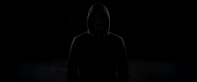 Hooded Man, Shadow, Silhouette, Mysterious, Hacker, 5K, Dark background