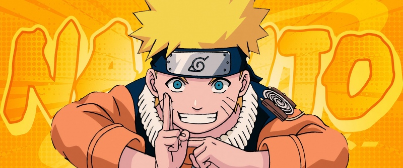 Naruto Uzumaki, Hand seal, 5K, Orange background