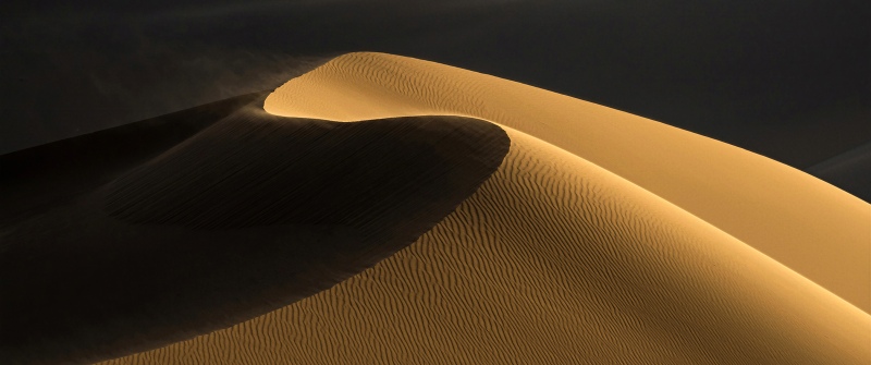 Golden hour, Desert, Landscape, Sunlight, Ripples, Texture, 5K, 8K