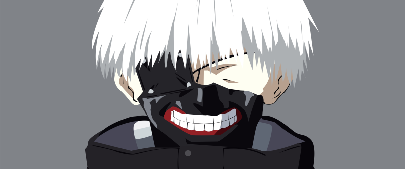 Ken Kaneki, Ghoul mask, Tokyo Ghoul, 8K, Minimalist, 5K