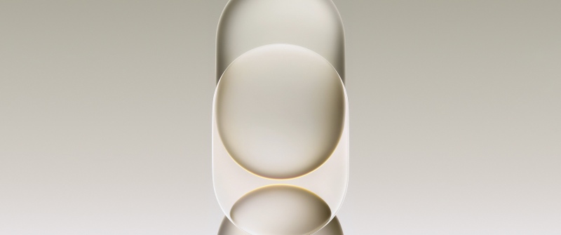 Geometric, Translucent, Frosted glass, Gradient background, 5K, Overlap, Glossy