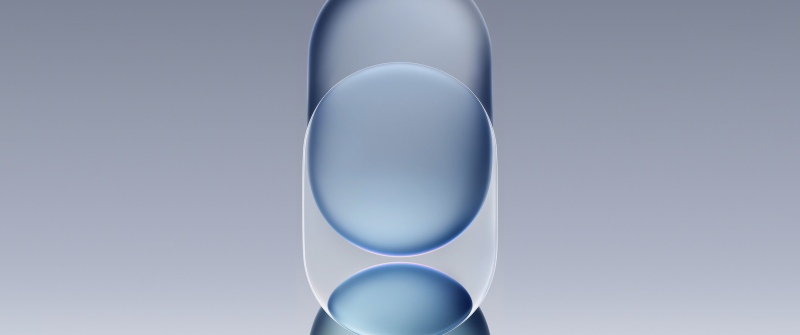 Geometric, Frosted glass, Serene, Gradient background, 5K, Overlap, Glossy, Translucent