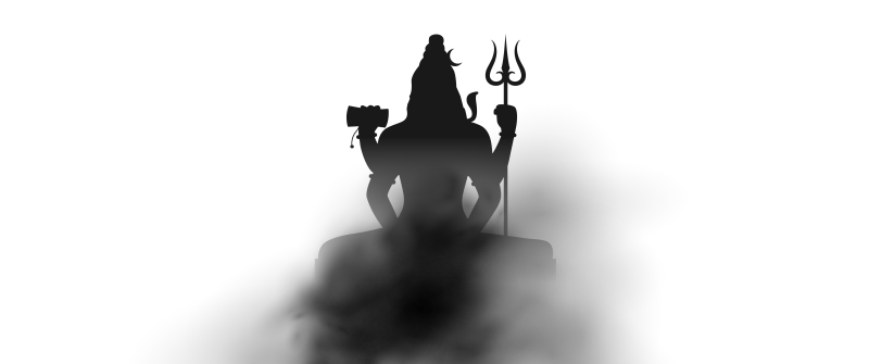 Lord Shiva, 8K, White background, Silhouette, Minimalist, Spiritual, Hindu God, Hinduism, Mahadev