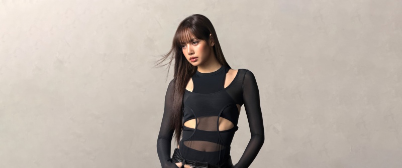 Lisa, Black outfit, Fashion, 5K