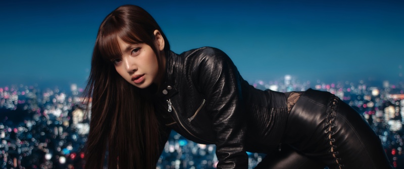 Lisa, Black leather, Blackpink, Urban, Night, 5K, 8K