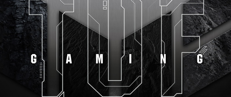 ASUS TUF Gaming, Dark Mode, 5K, Black and White, Geometric, Monochromatic