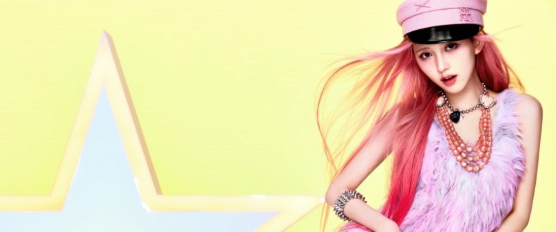 Gaeul - Bangers, IVE (K-pop), 5K, Gaeul, Yellow background