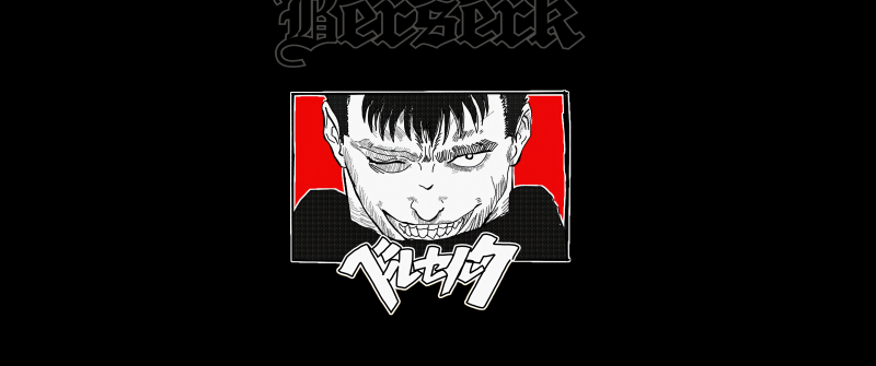 Guts, Minimalist, Black background, Berserk, 5K, AMOLED