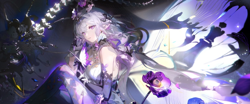 Castorice, 8K, Honkai: Star Rail, Anime girl, Purple eyes, Purple aesthetic, 5K