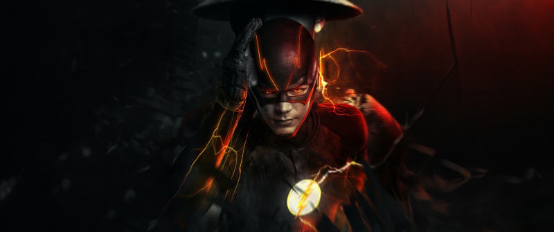 The Flash, Badass, Barry Allen, 5K, DC Comics, DC Superheroes, Dark red