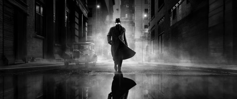 Ben Reilly, Spider-Noir, Black and White, 2026 Movies, 5K, Marvel Studios, Monochrome background