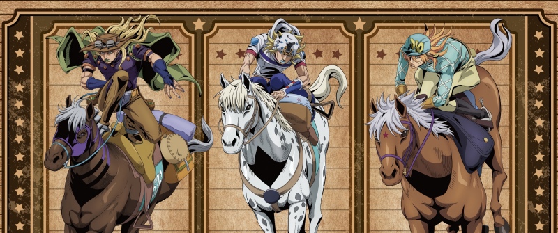 Steel Ball Run: JoJo's Bizarre Adventure, Official, Anime poster, 2026 series, Anime series, 5K, Gyro Zeppeli, Johnny Joestar, Diego Brando