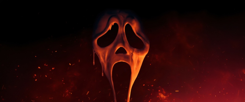 Scream 7, Ghostface, 8K, 2026 Movies, Fire effect, Scary mask
