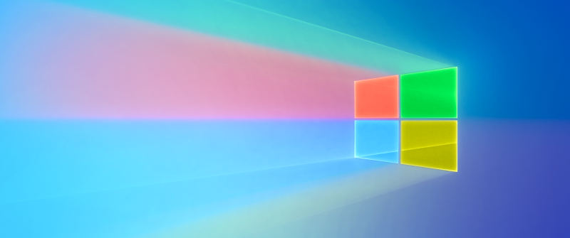 Windows 10, Windows logo, Colorful, Glossy, Gradient background